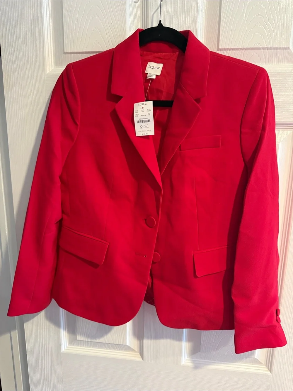 J. Crew Women's Red Tailored Two-Button Blazer